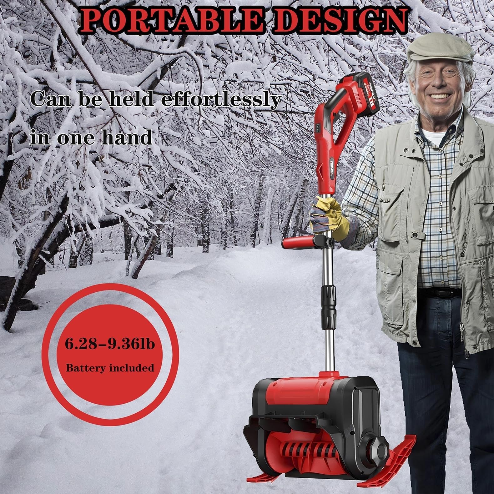 Pala Da Neve A Batteria Da 20 V, Spazzaneve Elettrico A Batteria Da 12 Pollici Con Impugnatura Anteriore Regolabile E Asta Telescopica, Spazzaneve Professionale Con 2 Batterie E Caricabatterie Rapido(