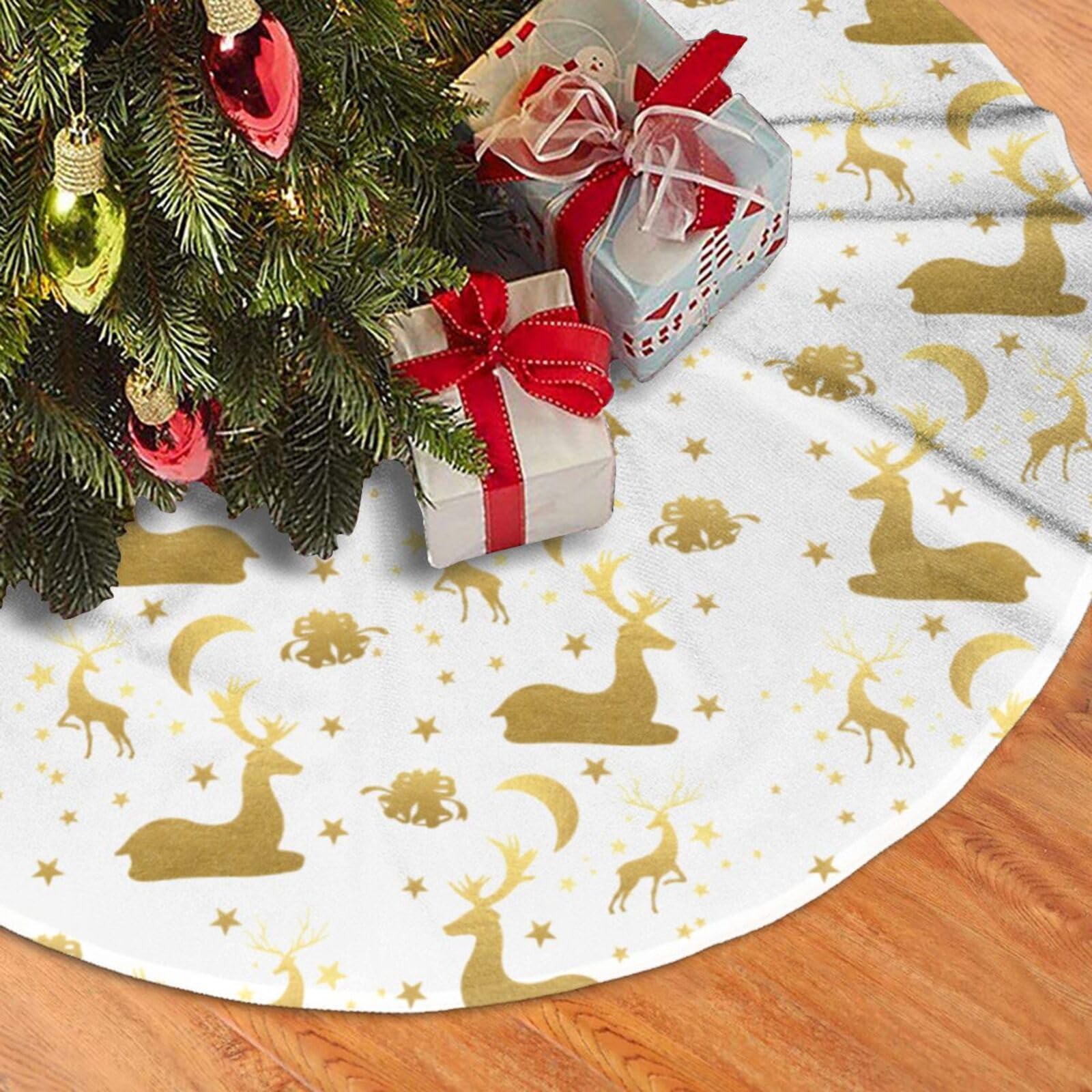 Jupe de sapin de Noël 122 cm pour cacher le pied de votre sapin avec élégance