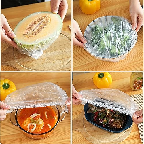 Miniatura 7 de 300 fundas elásticas reutilizables para alimentos, cubiertas elásticas para cuencos y platos para almacenamiento de alimentos a prueba de pan,
