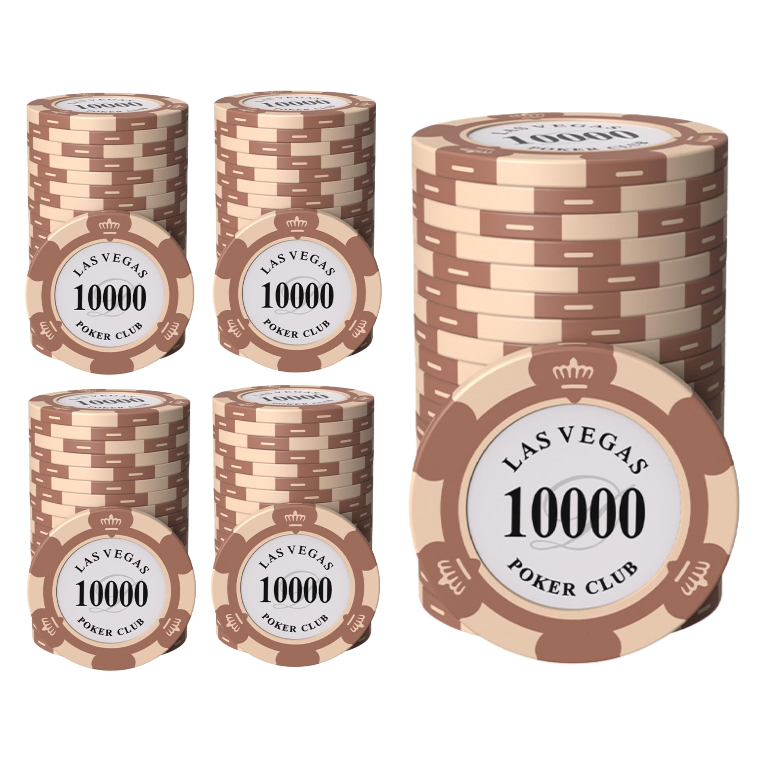 Amazon | East Leaf ポーカーチップ クレイ製 カジノチップ 10000 面値