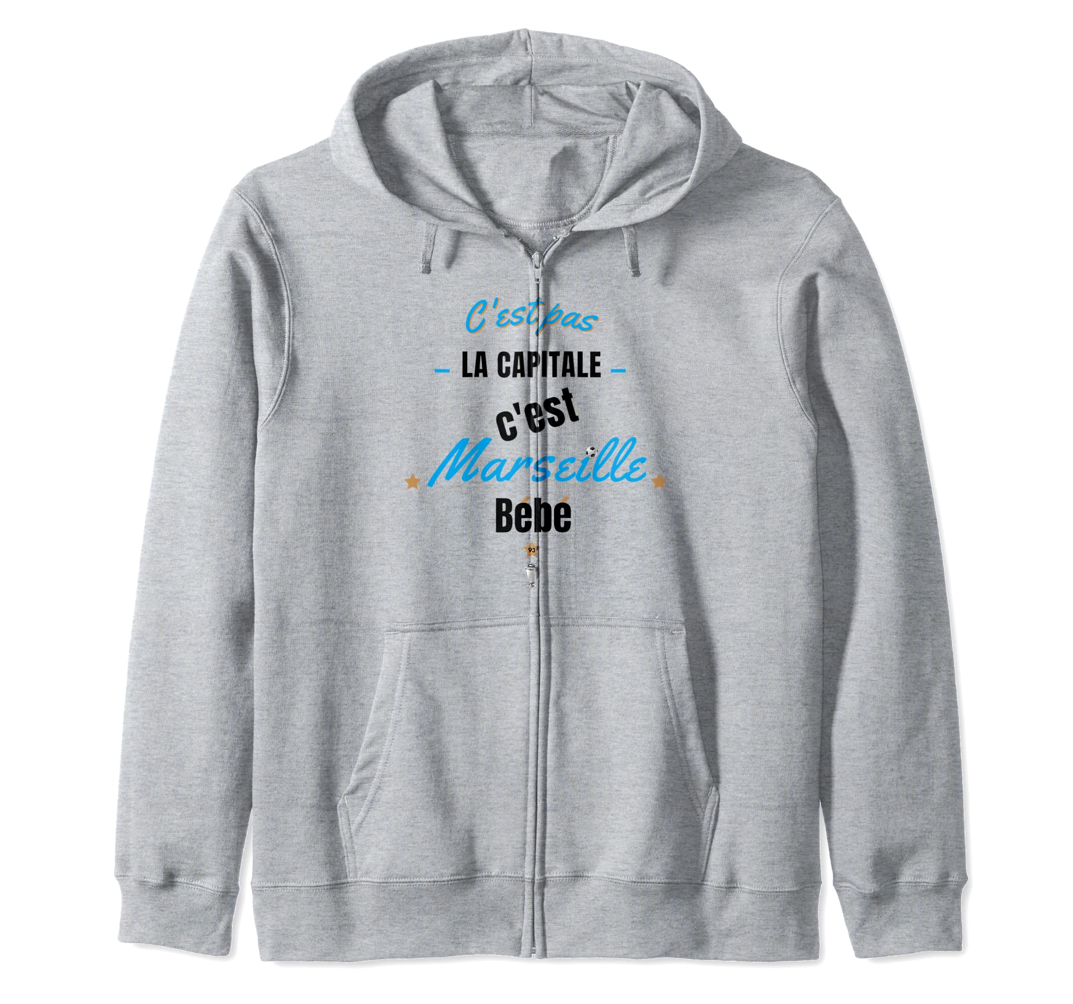 C'est Marseille bébé pour les amoureux de l'OMC'est Marseille Baby Supporter Marseillais Football Fan Gift Zip Hoodie