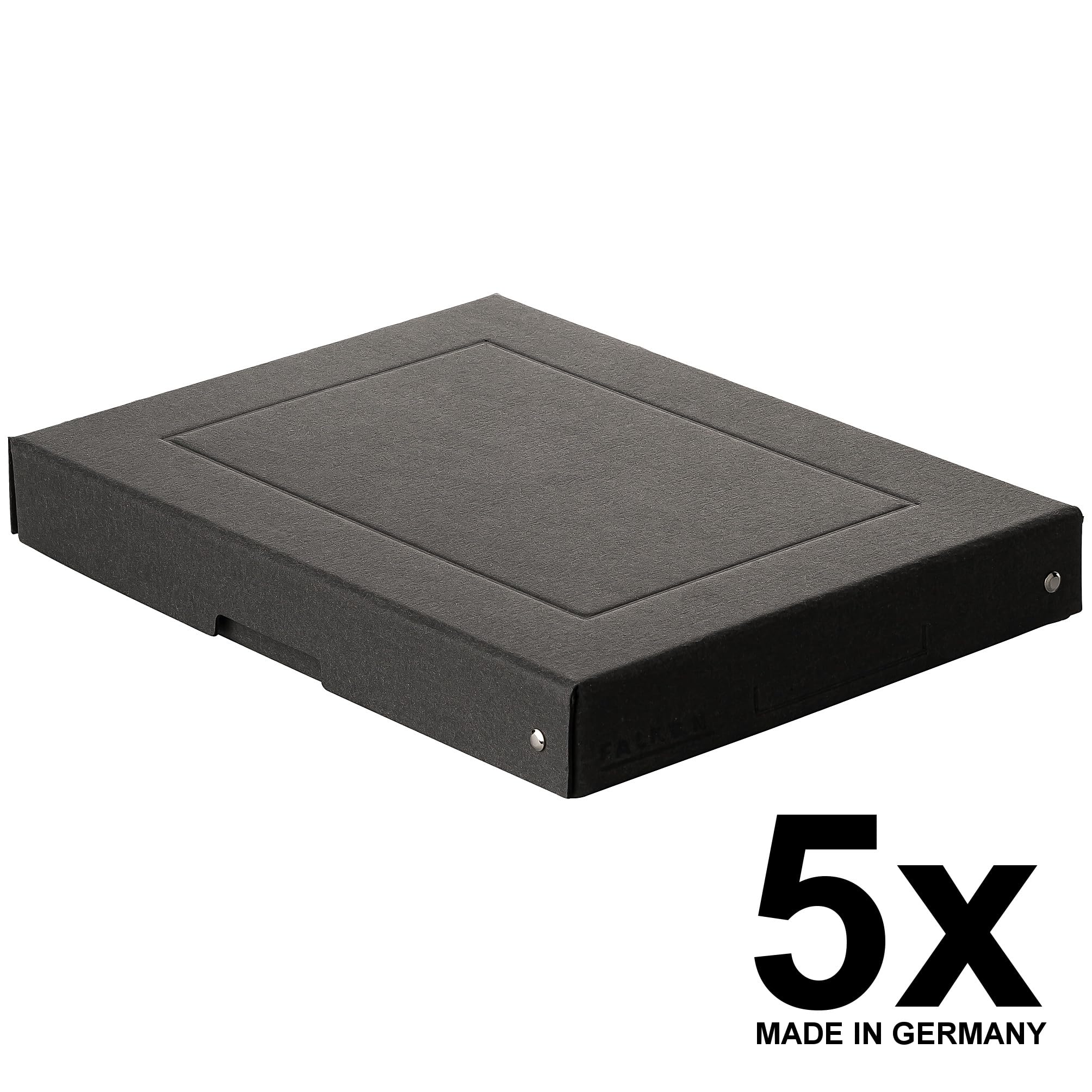 FALKEN 5x PureBox Black aus Recycling-Karton 40 mm hoch DIN A4