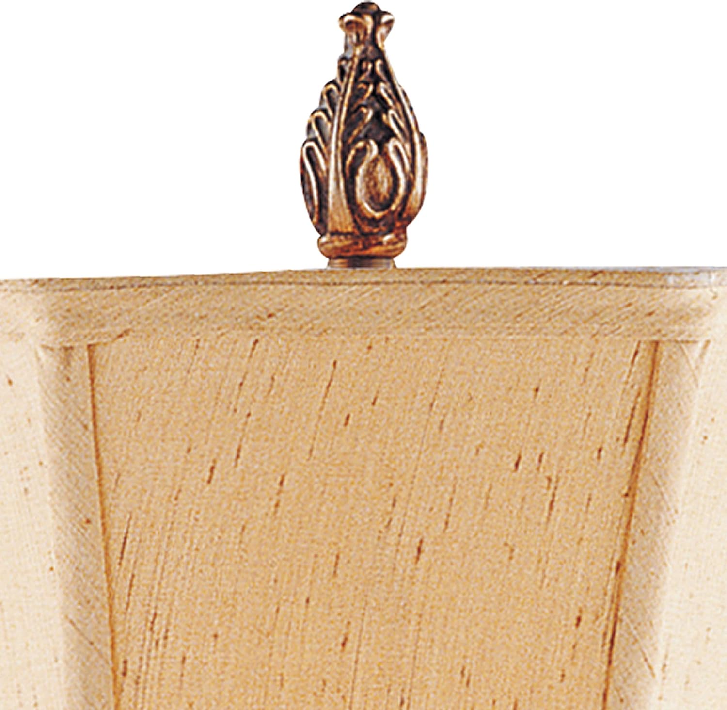 Elk Home Sweet Ginger Buffet Lamp - Tall Traditional Table Lamp with Ornate Sculpted Base, Square Faux Silk Shade, Medium Base Socket, 2-Way Switch, Indoor Accent Lighting