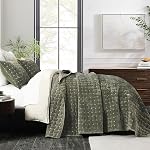 Grassix Luxury Velvet Quilt Set King Size, 3 Pieces Lightweight Velvet Comforter with Pillow Shams, Geometric Quilted Bedspread Coverlet Bedding Set for All Seasons, Beige Taupe, 108"x96"