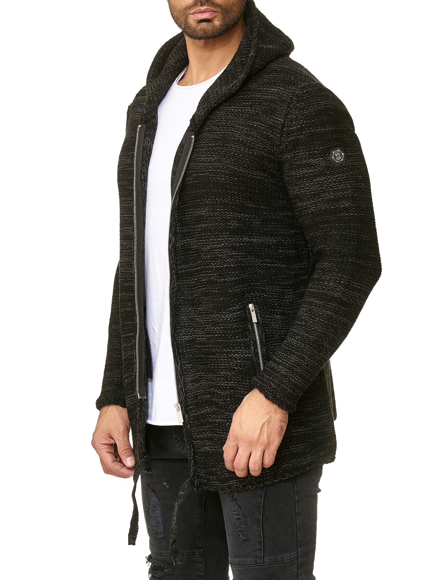 RED BRIDGE Hombres Cárdigan Sudadera con Capucha Invierno Chaqueta de Punto