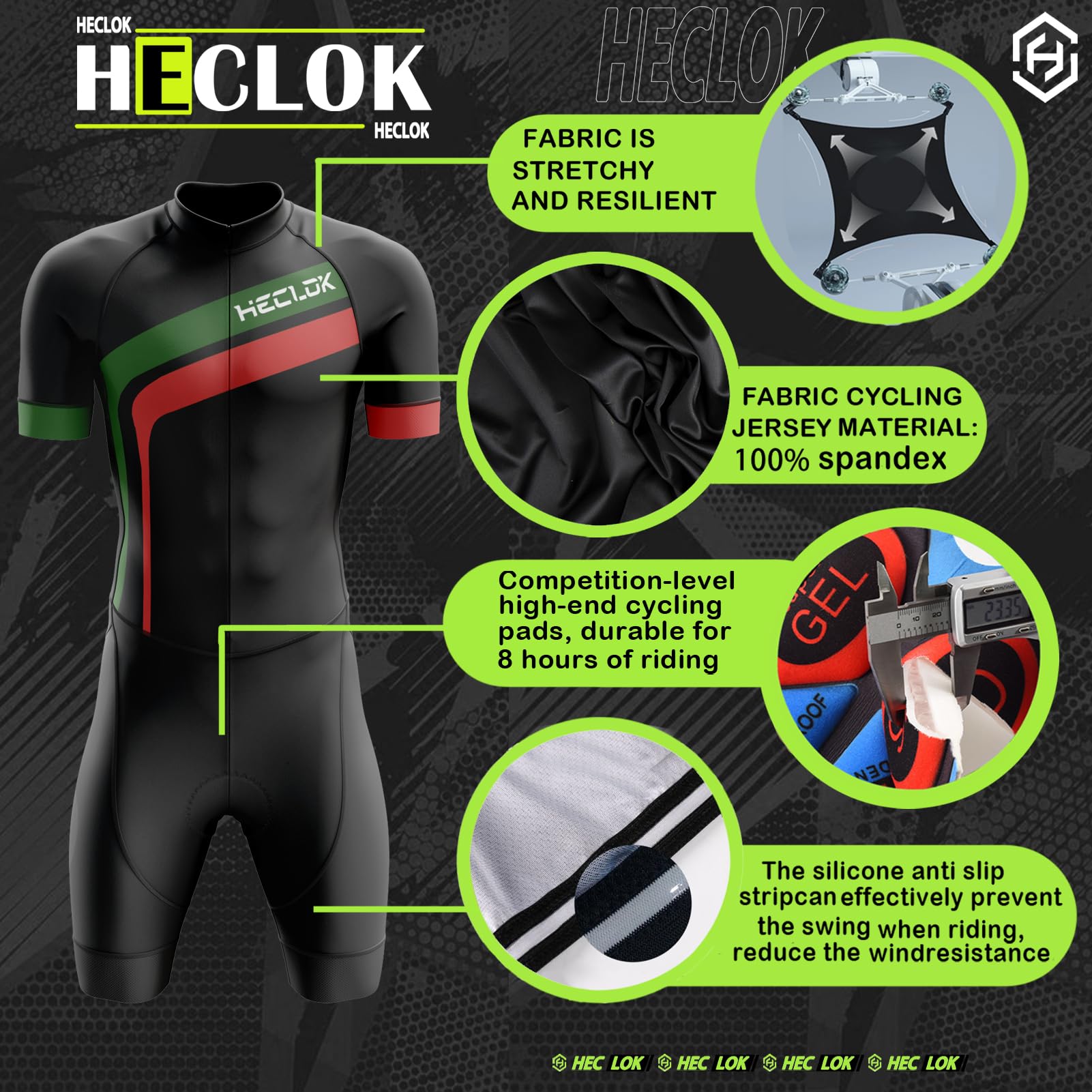 Traje de Triatlón de una Pieza para Hombre,Ligero,de Manga Corta,Traje de Ciclismo Acolchado de una Pieza para,Traje de Ciclismo de Secado Rápido Mono Racing,Ciclismo,Carrera,Natación