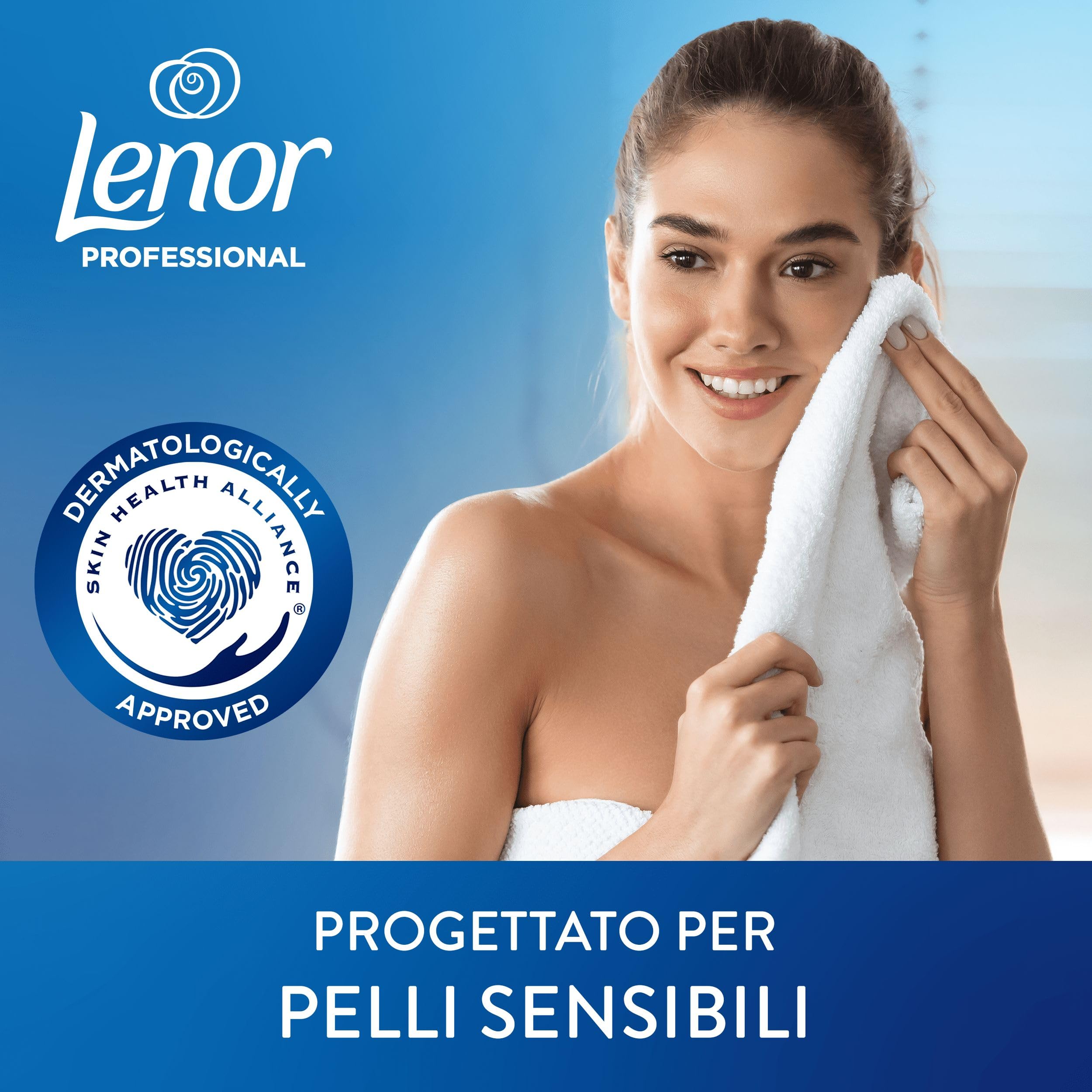 Lenor Professional Ammorbidente Concentrato, 600 Lavaggi (200 x 3), 12L (4L x 3), Brezza Marina, Morbidezza Irresistibile e Freschezza Duratura, Per Bucato Professionale