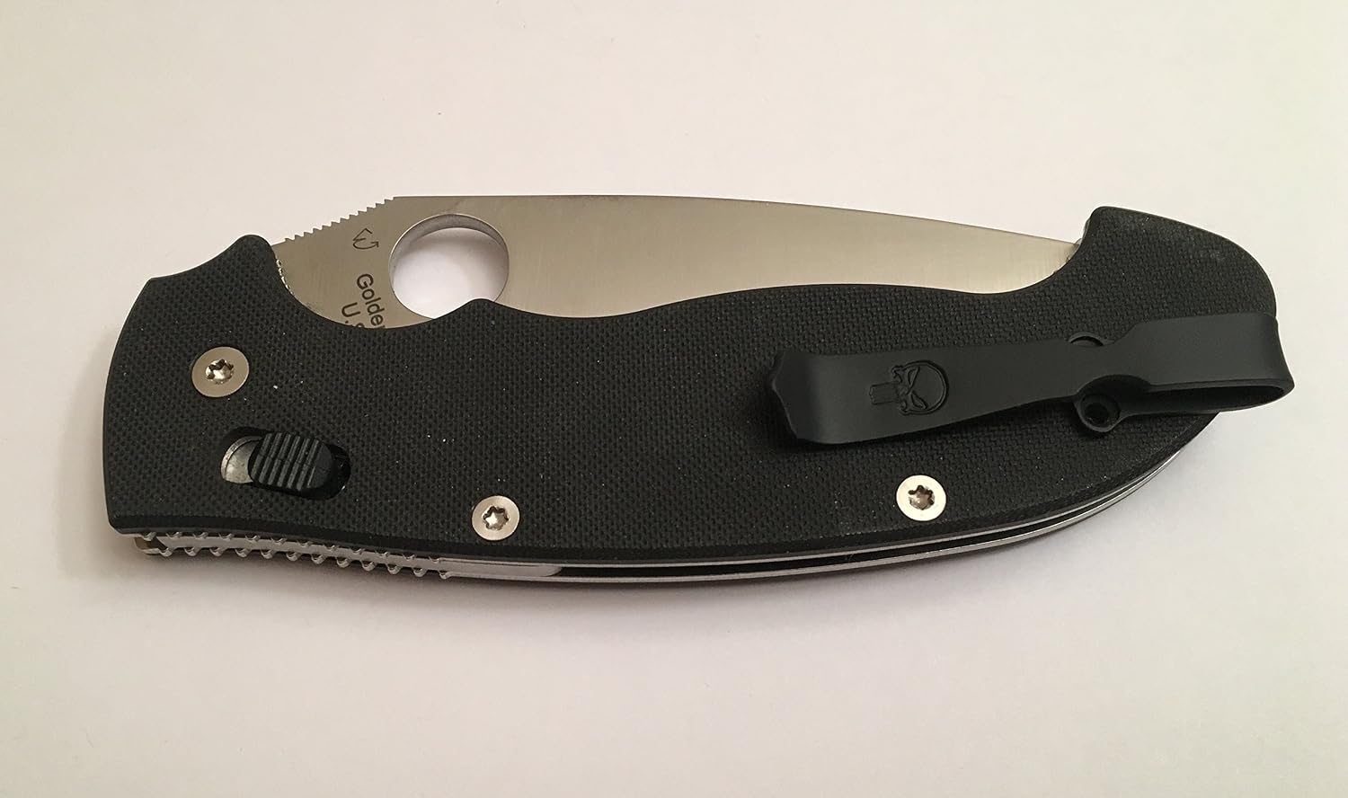 Black Titanium Deep Pocket Clip For Spyderco Manix 2 XL C95GPBBK2 knife