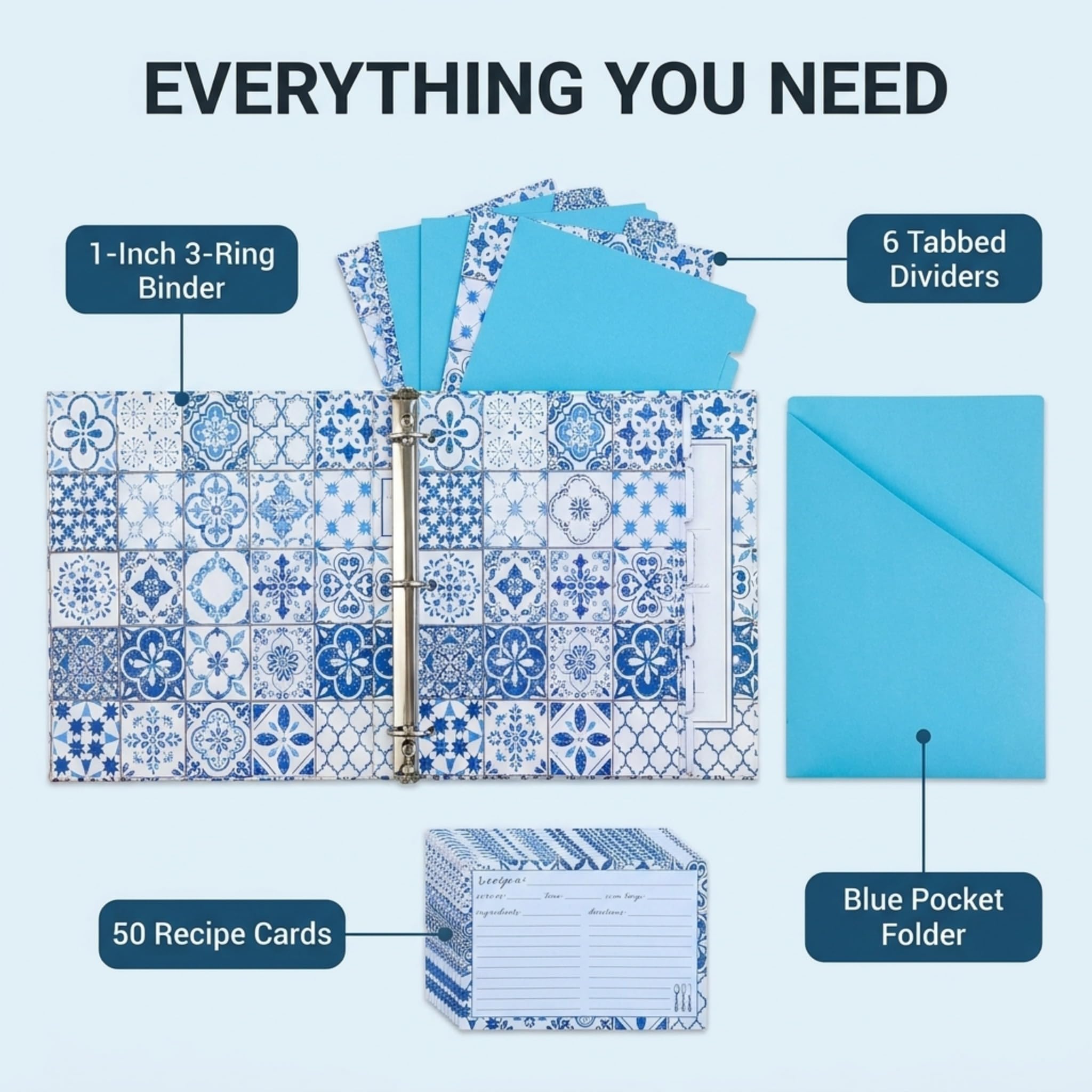 3 ring binder recipe card holder Amazon.com: Recipe Binder with Plastic Sleeves - 3 Ring Binder - Includes 40 Blank Recipe Cards, 8 Category Dividers, and 20 Dual Pocket Sheet Protectors
