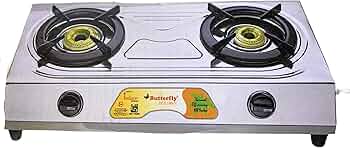 Butterfly DLX100 N Stainless Steel Manual Gas Stove (Silver)
