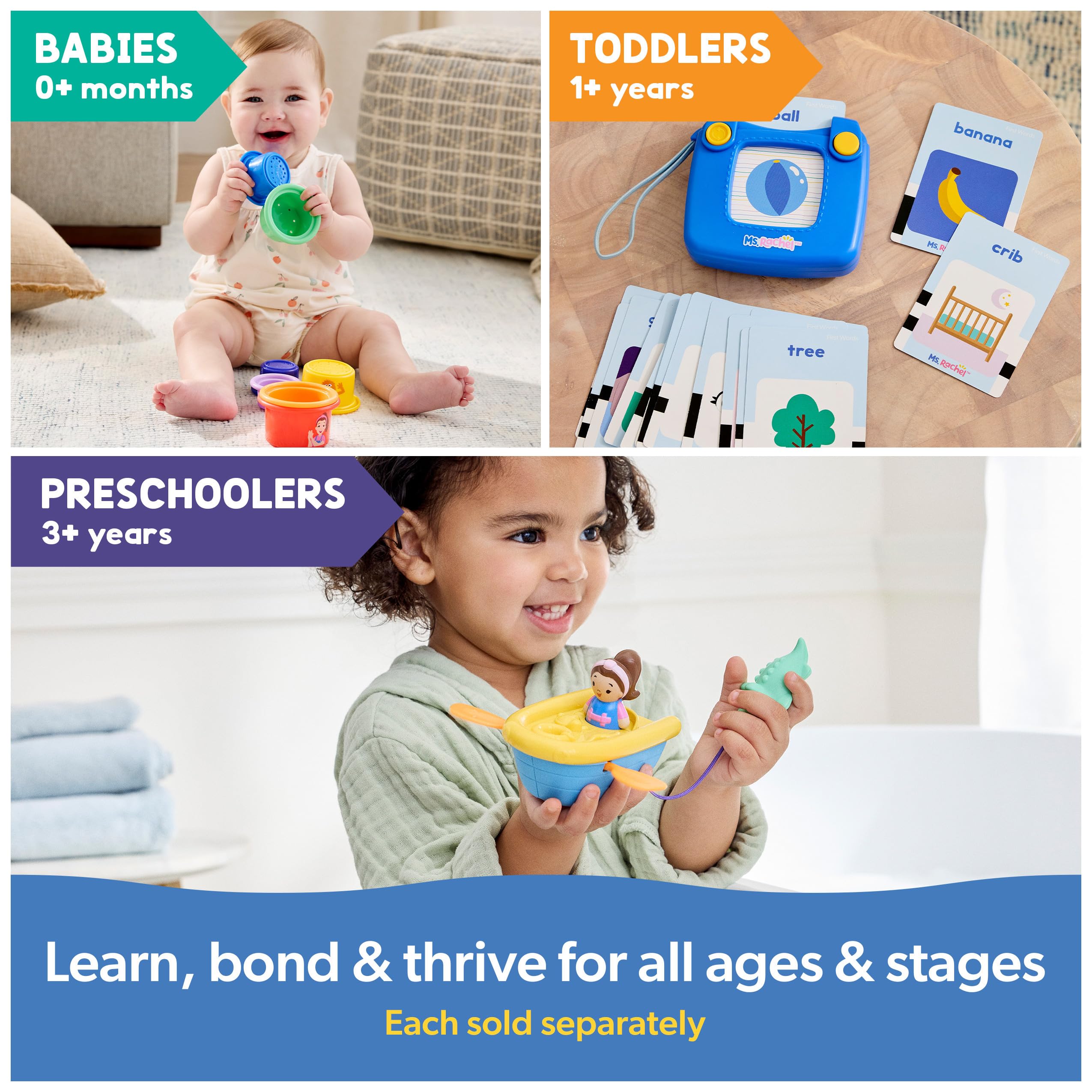 Ms. Rachel Offizieller My First Learning Elektronischer Schulbus mit 2 Figuren, Musik & Sounds, Lernspielzeug & Kleinkindspielzeug für Mädchen und Jungen ab 1-3 Jahren
