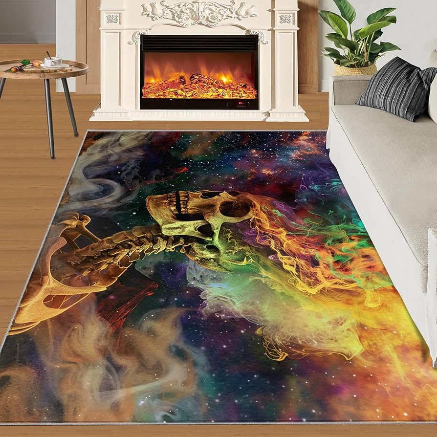 工芸品 FACE OKA \"Too much pain\" Rug 工芸品 FACE OKA 