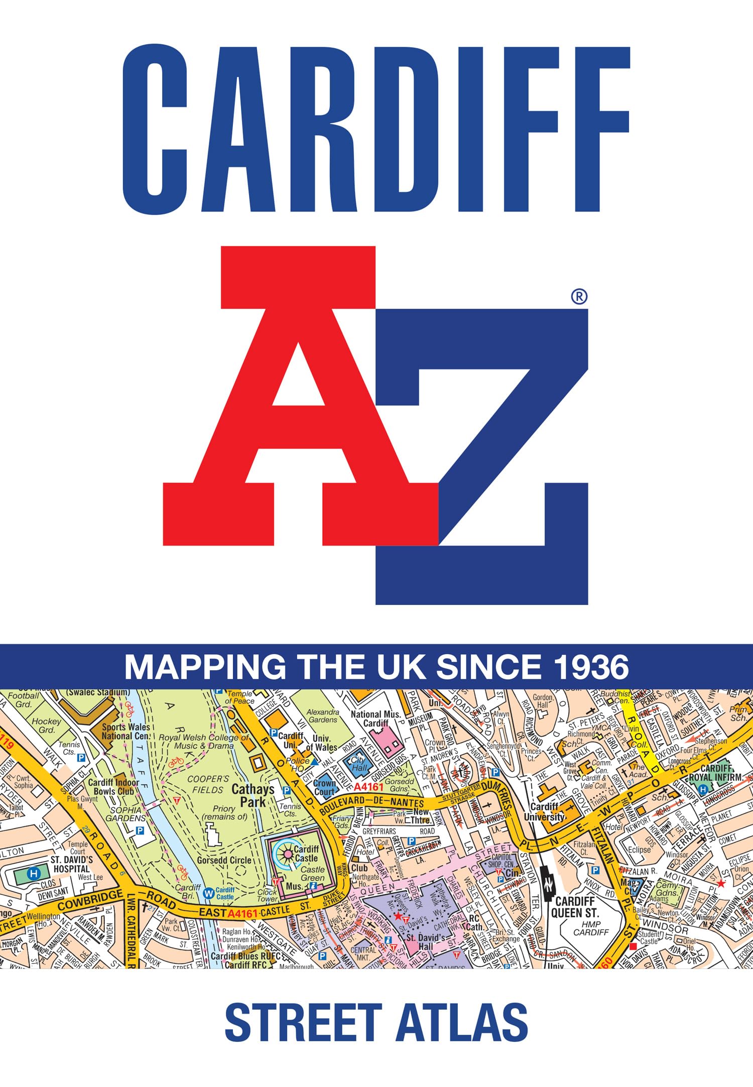 Cardiff AZ Street Atlas by A-Z Maps PAPERBACK 9780008730840