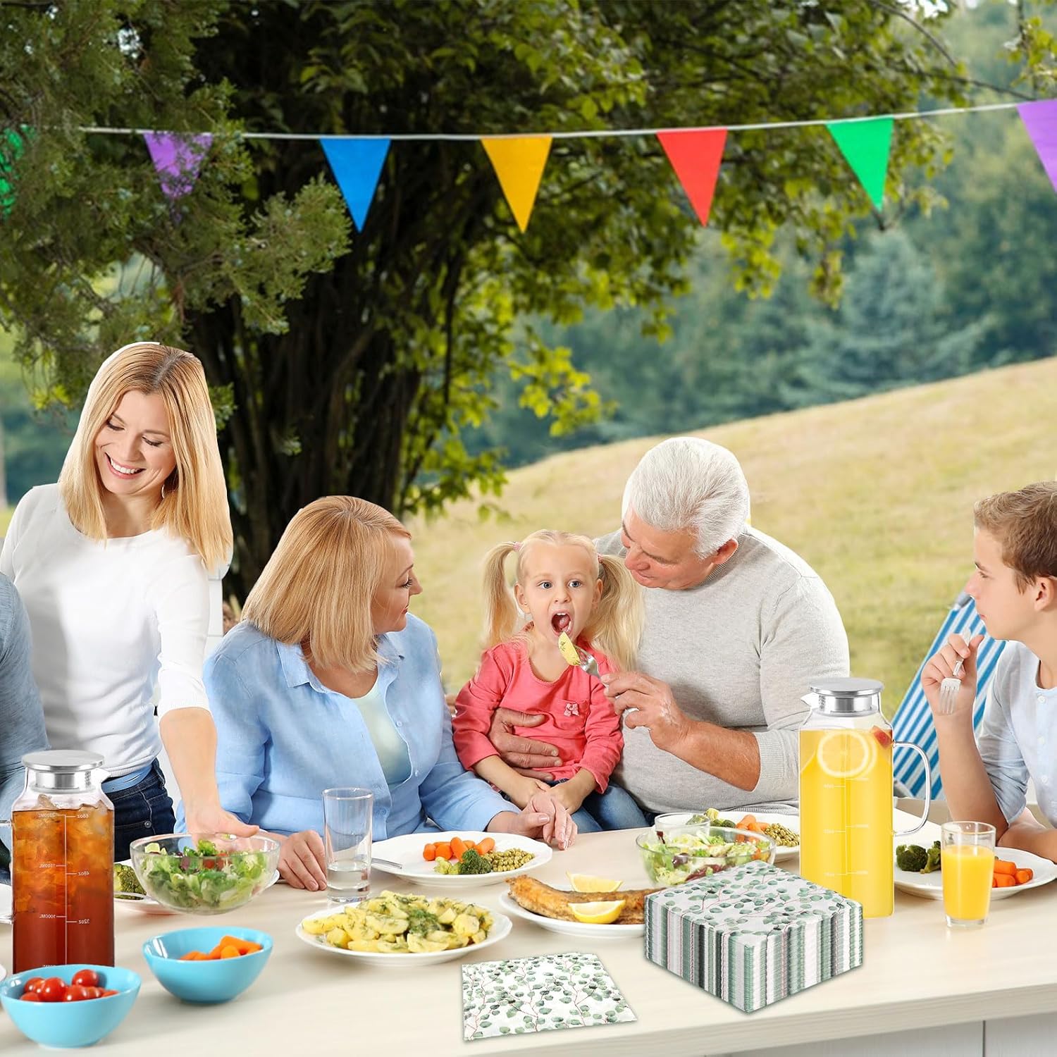 2-Pack Glass Pitcher with Lid, 68oz 2 Quart Water Pitchers With Handle for Fridge. Glass Carafe for Hot/Cold Drink, Large Jug for Iced Tea, Lemonade, Coffee, Juice, Milk - Image 3