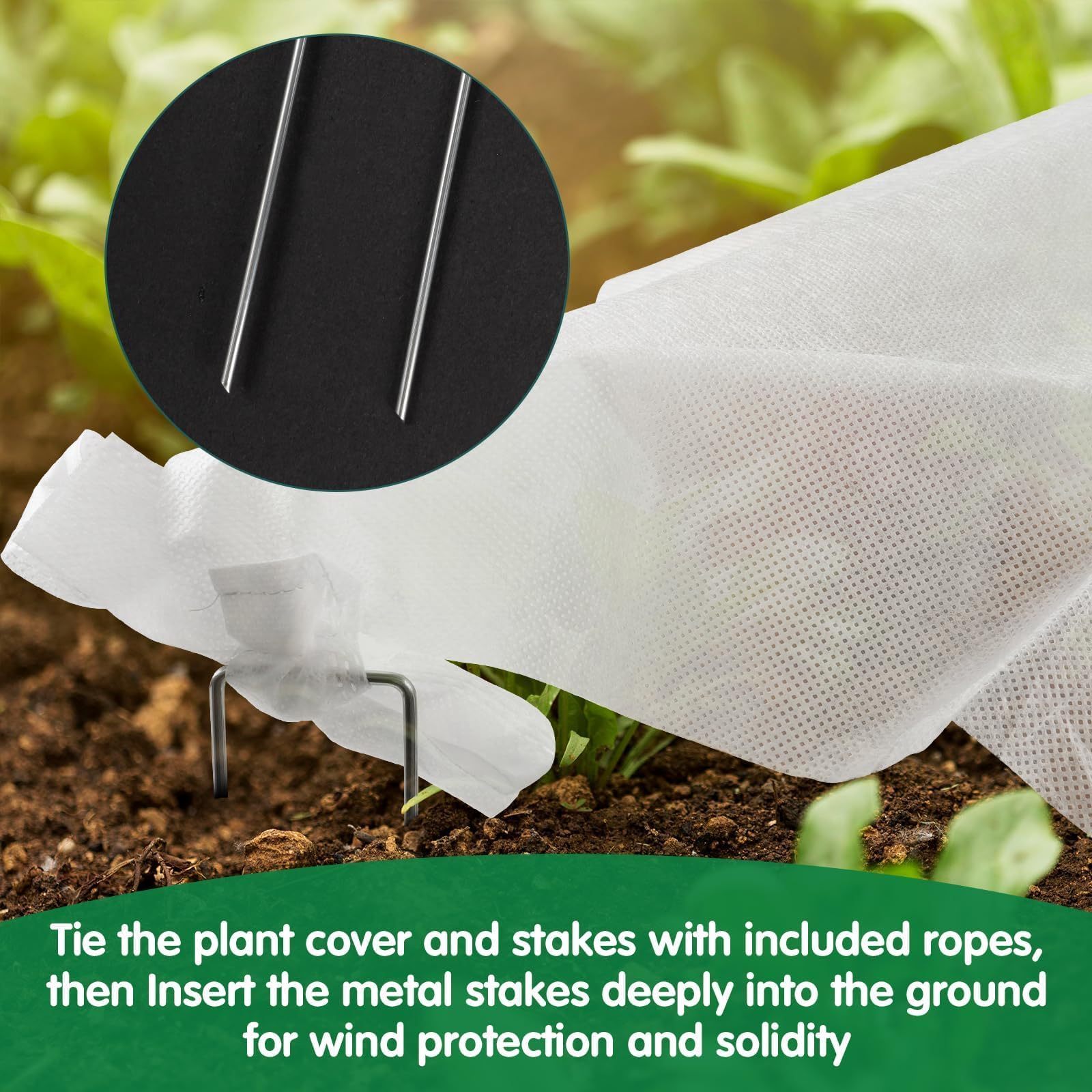 kockuu Cubiertas para plantas, protección contra la congelación, 10 x 30 pies, mantas blancas para plantas al aire libre, cubiertas flotantes de invierno para hileras de jardín, tela no tejida para