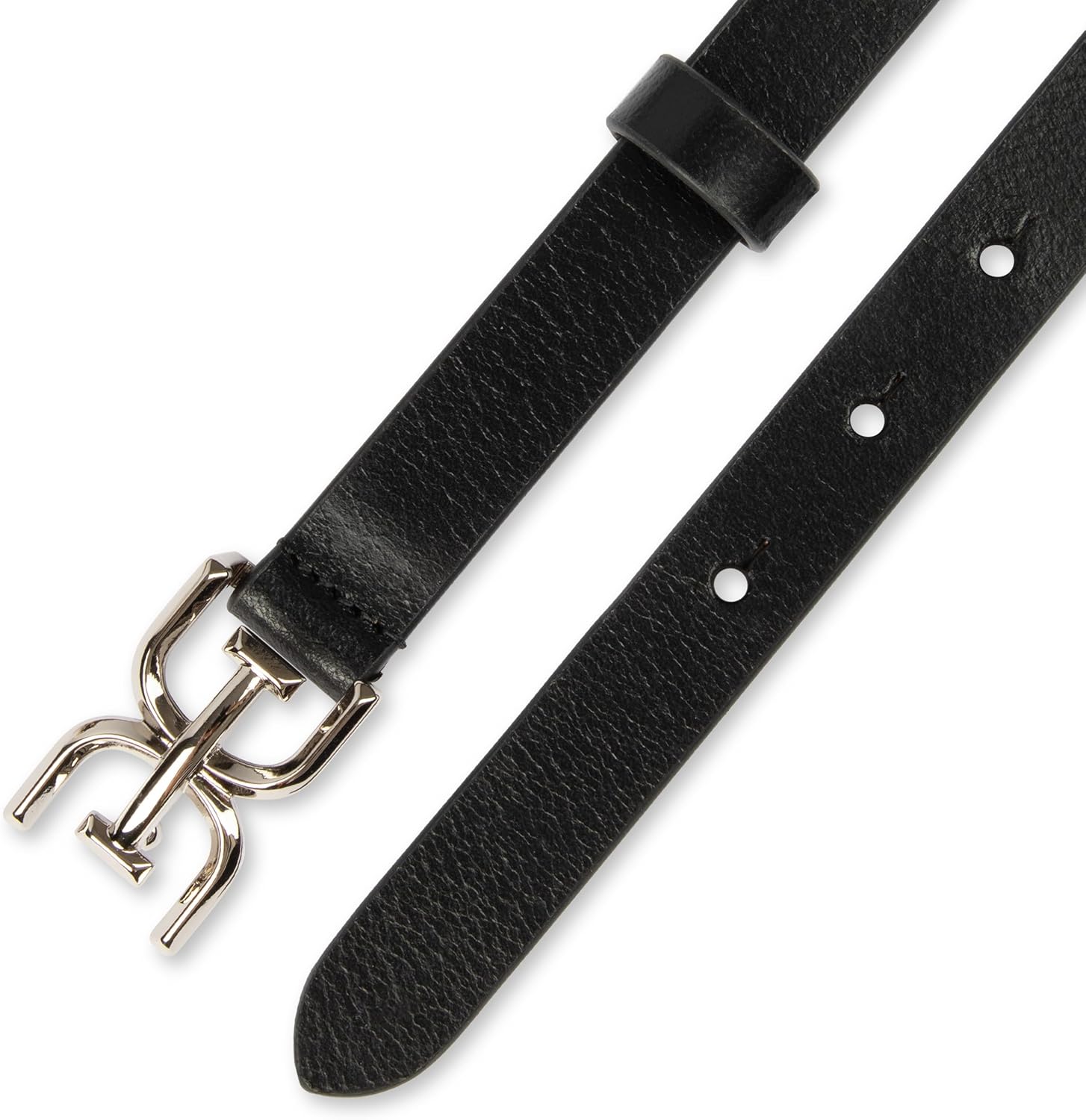 Sam Edelman womens Double-e Plaque Logo Buckle Skinny Fashion Trouser Belt - Image 5