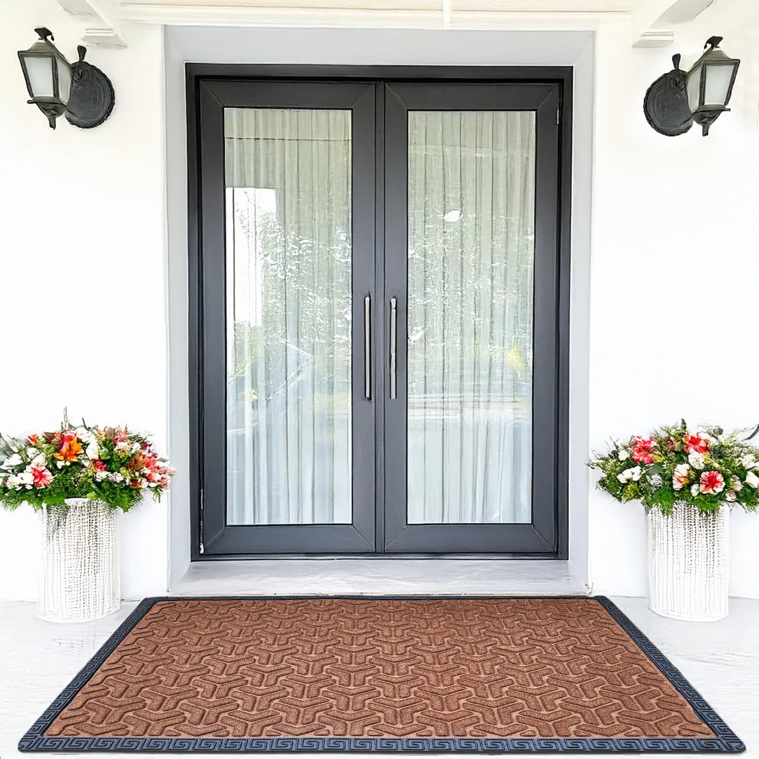 Ishro Home Premium Checkered Doormat - Anti-Skid & Waterproof -8 Ishro Home Premium Checkered Doormat - Anti-Skid & Waterproof -8