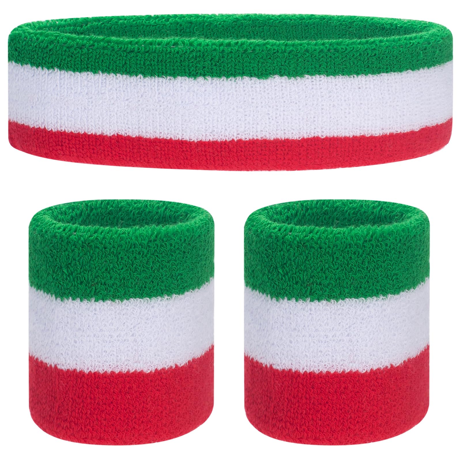 ONUPGO Kids Sweatbands Toddler Headband Wristband Set - Athletic Cotton Baby Sweat Band for Kids Youth Baby (1 Headband + 2 Wristbands)