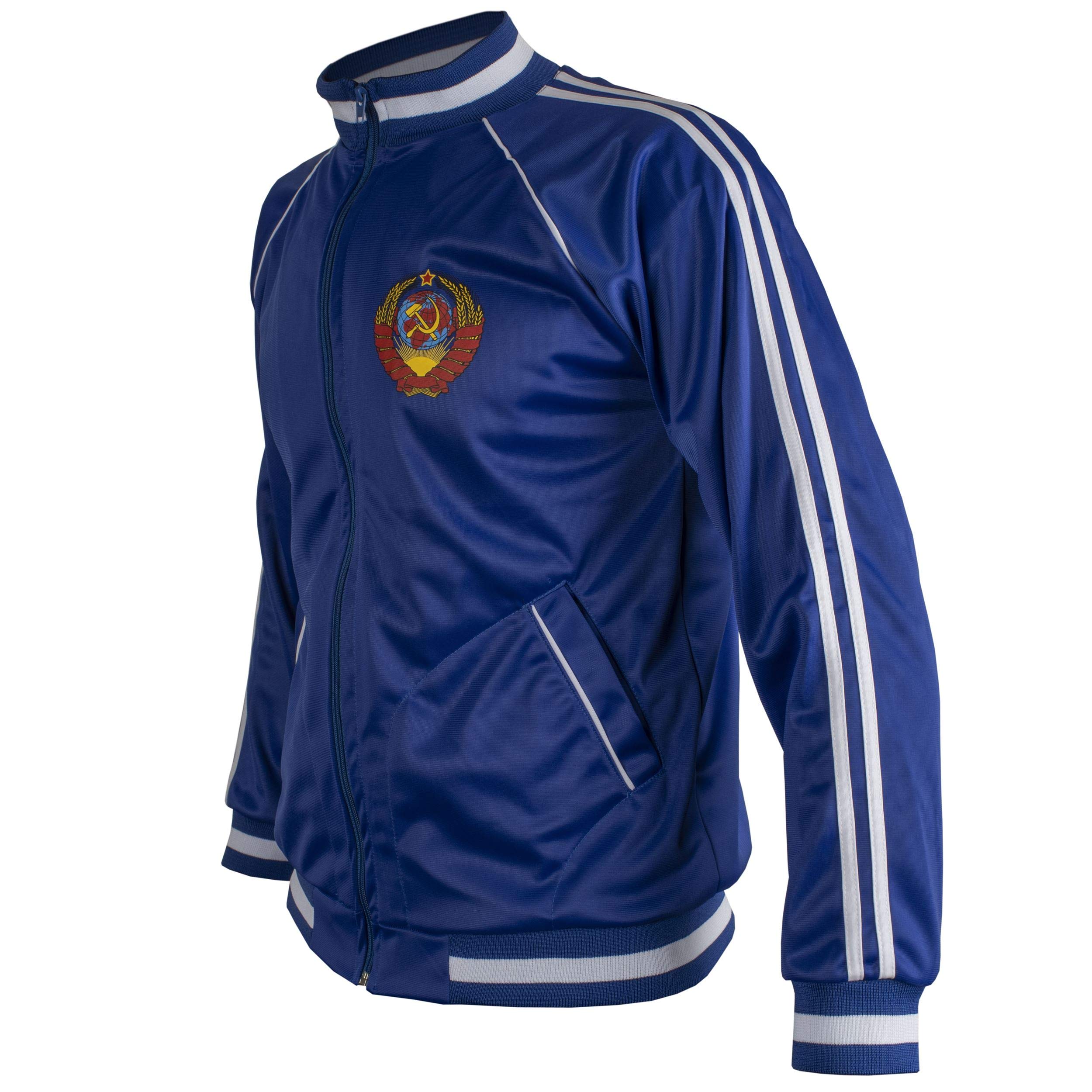 JL Sport Giacca Soviet Union CCCP URSS 1970 retrò Calcio Tuta Cerniera Giacca Uomini