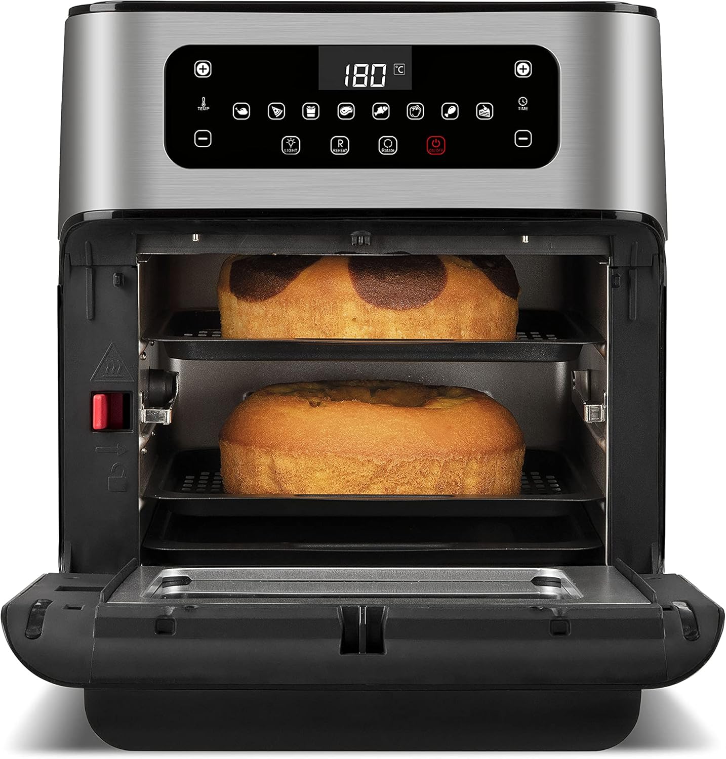 Girmi FG96 Forno Air Fryer Genio, 1500W, 11 Litri, 9 Programmi, Girarrosto, Cestello per Patatine, Spiedini, Ricettario, Acciaio INOX Girmi FG96 Forno Air Fryer Genio, 1500W, 11 Litri, 9 Programmi, Girarrosto, Cestello per Patatine, Spiedini, Ricettario, Acciaio INOX