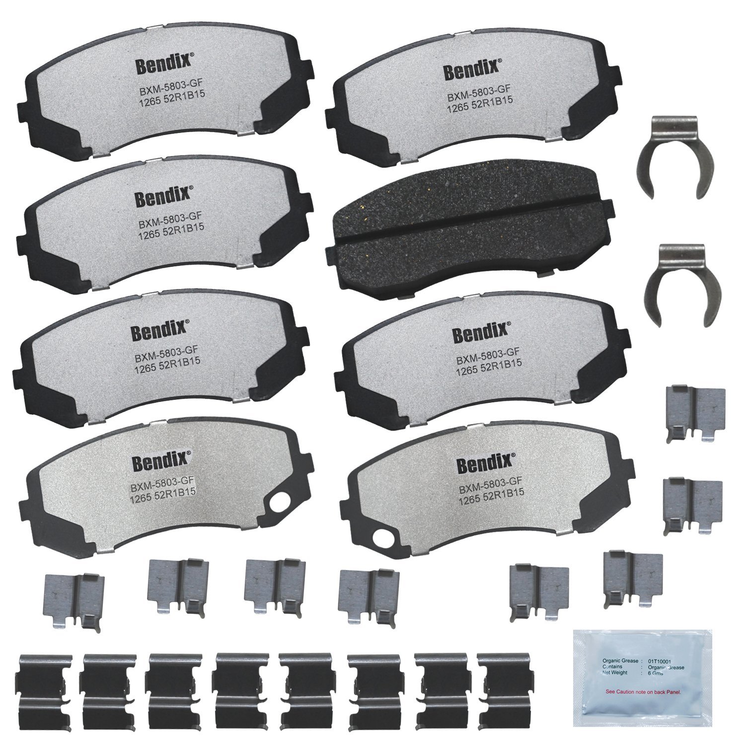 Bendix Fleet Metlok MKD1265FM Brake Pads for Select Models Mitsubishi Fuso FE120,FE125 Truck 360