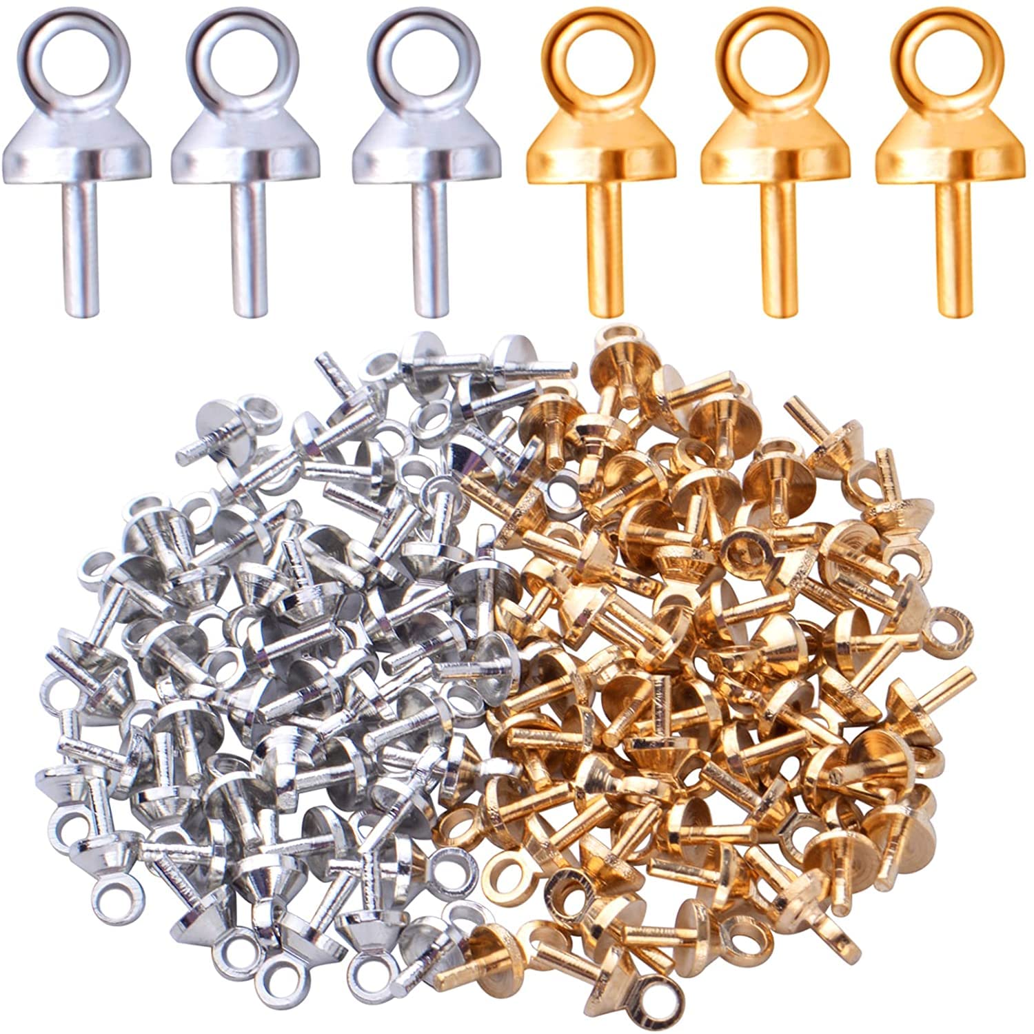 Amazon.co.jp: 挿入ヒートン 銅製 3*6mm 約200個セット ゴールド