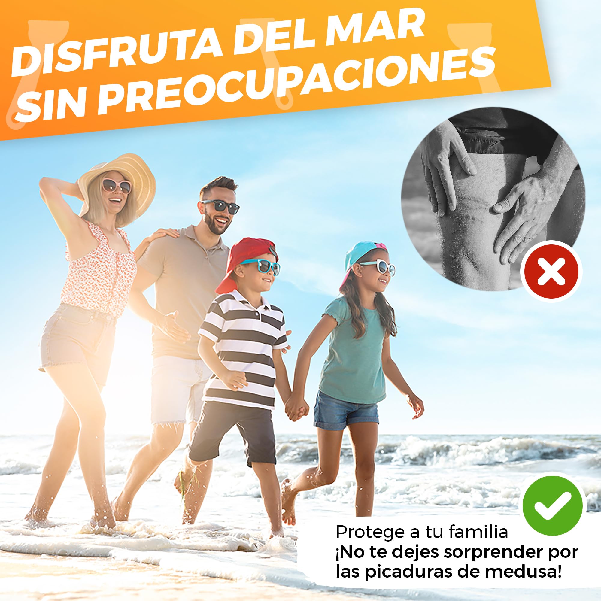Meduclean - Alivio Picaduras de Medusa – Dispositivo para Retirar Filamentos Urticantes – Rápido y Natural – Sin Químicos – Seguro para Niños y Adultos – Ideal para Playa y Actividades Acuáticas (1)
