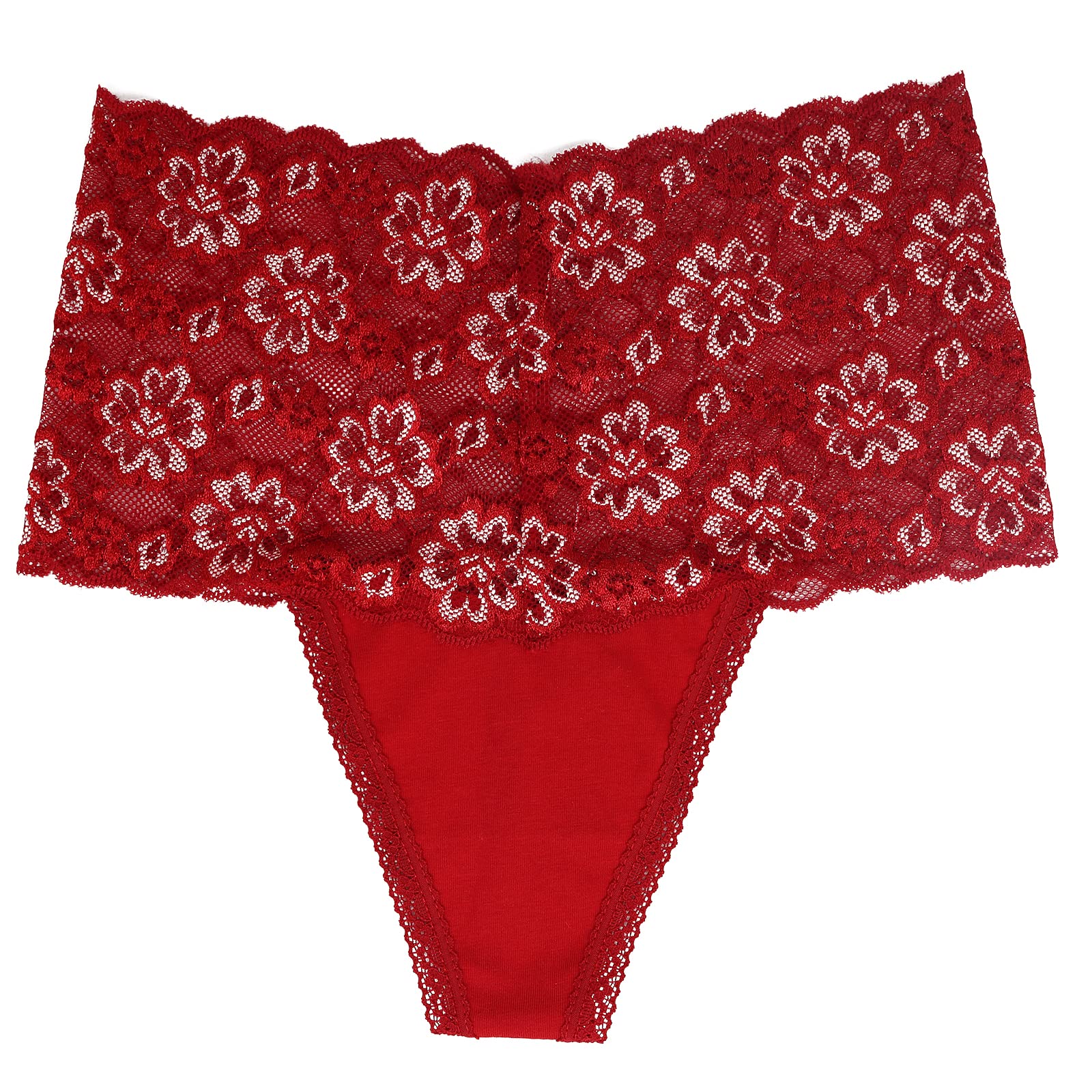 Tangas de encaje de cintura alta para mujer, sección C, recuperación, posparto, maternidad, retro, paquete de 6