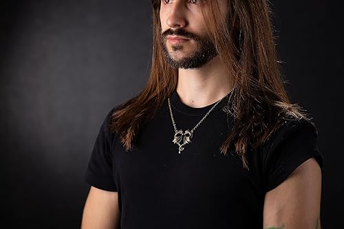 Miniatura 7 de Baldur Jewelry - Collar de corazón de dragón doble para parejas - Collar de dragón de amor sin fin - Alas de dragón celta encanto para amantes