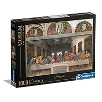Clementoni – Puzzle 1000 Pezzi Arte per Adulti e Ragazzi, Museum Collection, Tema Cenacolo di Leonardo da Vinci, Idea Regalo Uomo e Donna, Made in Italy, 70×50 cm, 31447