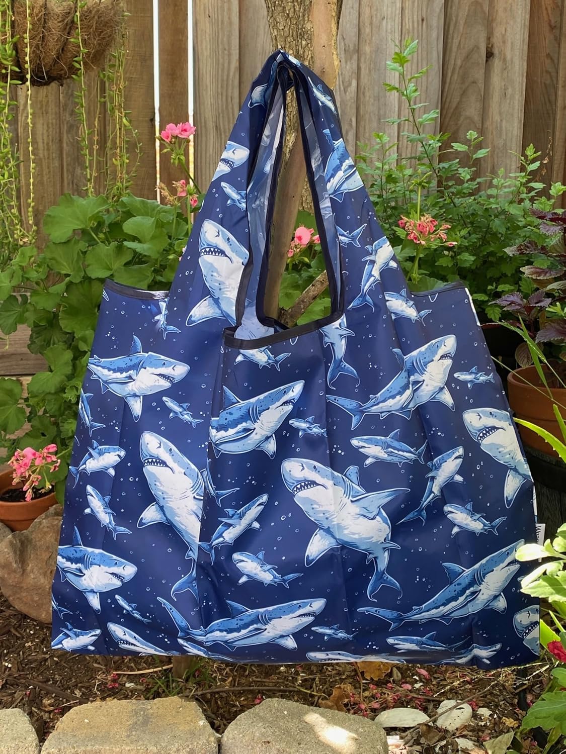 allydrew Large Foldable Tote Nylon Reusable Grocery Bags - Image 7