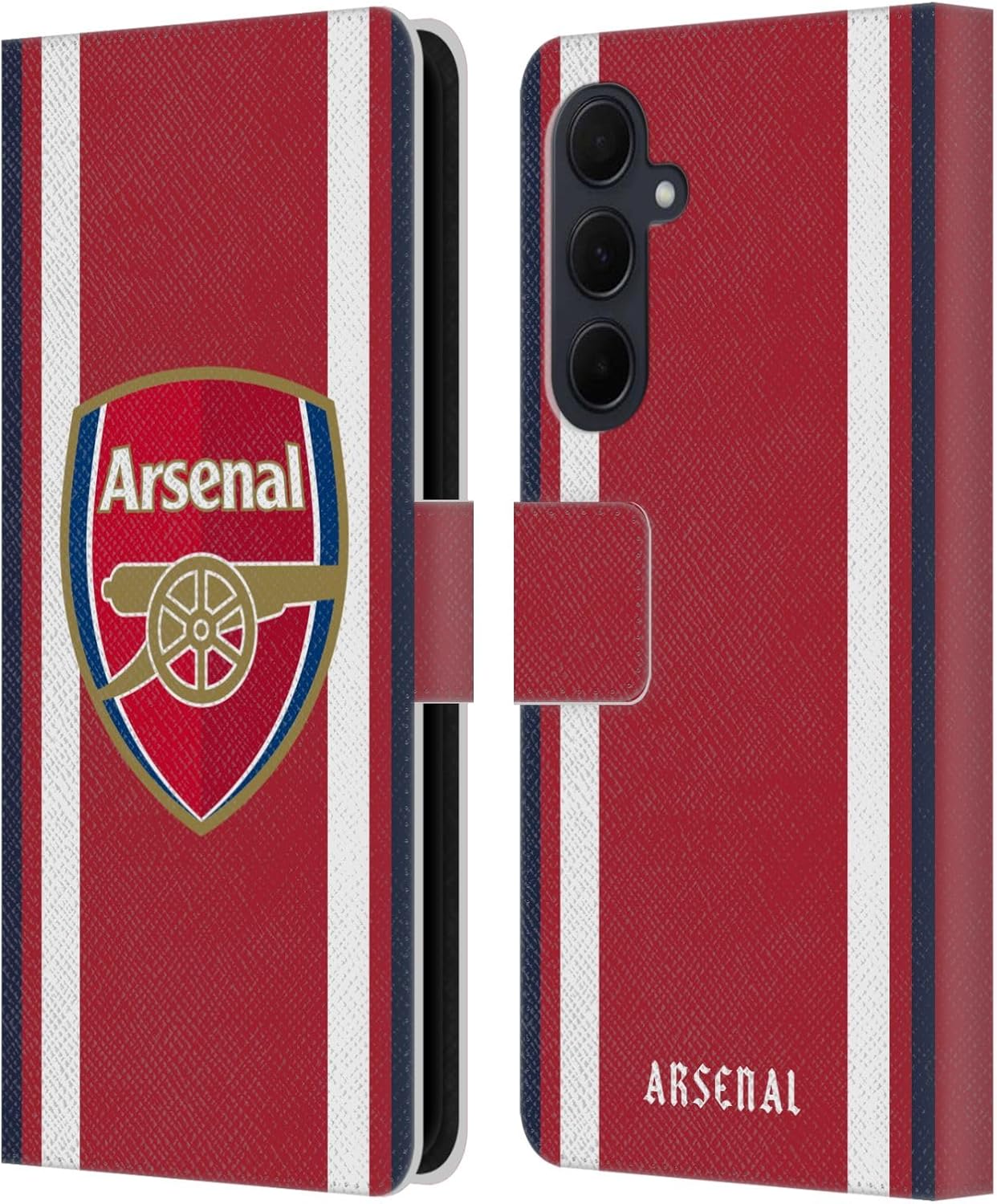 Head Case Designs Officially Licensed Arsenal FC Home 2021/22 Crest Kit Leather Wallet Case Compatible with Samsung Galaxy A35 5G
