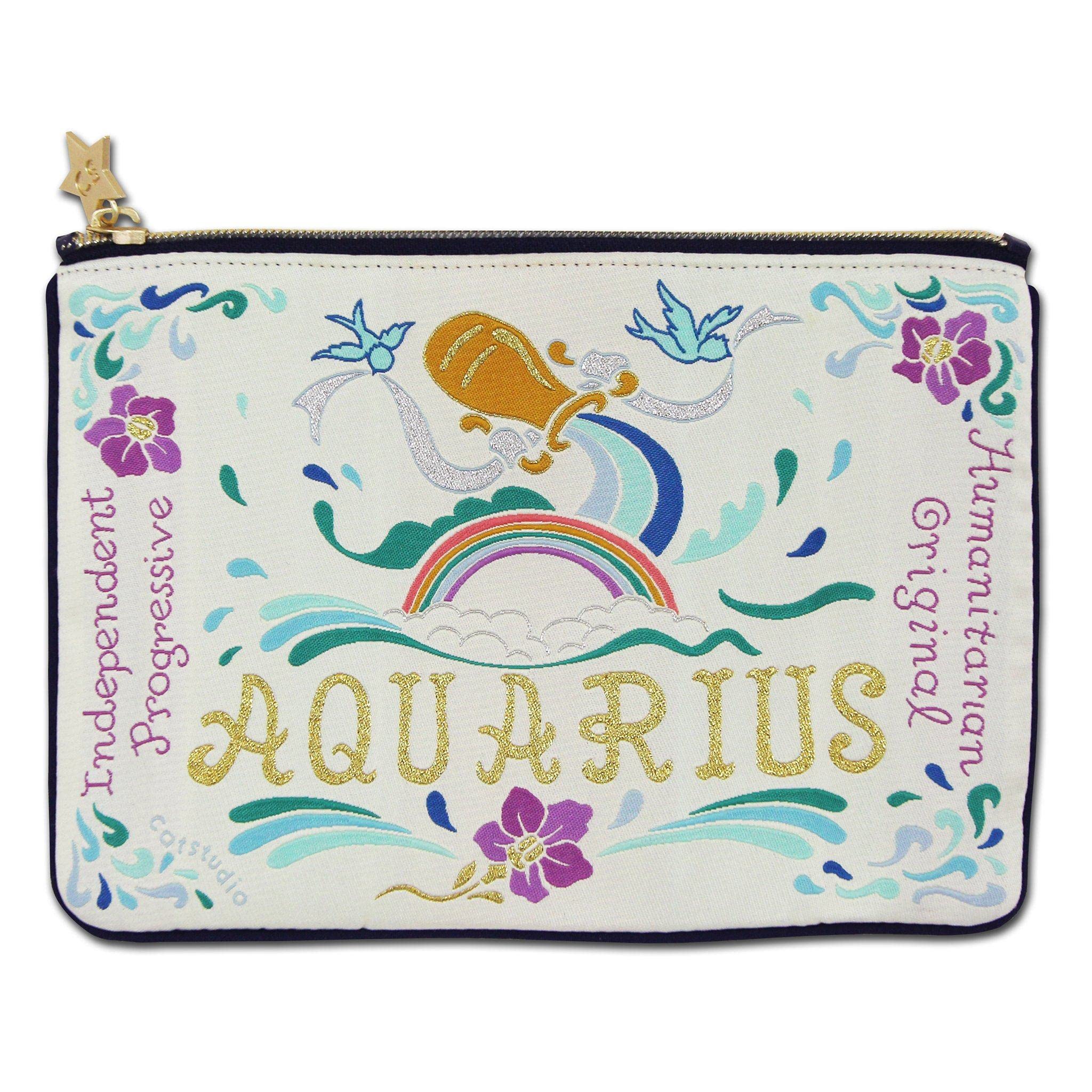 Catstudio Astrology Zipper Pouch, 5x7 Travel Toiletry Bag, Makeup Bag, Dog Treat Pouch, or Travel Purse
