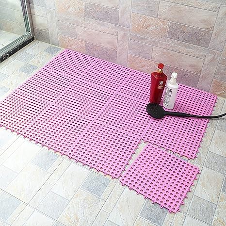 Amazon お風呂マット 滑り止めマット 吸盤つき 浴槽マット ピンク すのこ 洗い場マット 浴室用床シート 防カビ 介護用 赤ちゃん お年寄り 転倒防止 Pvc 赤ちゃん 子供 ベビー 風呂 浴槽 キッチン Diy 浴室ジョイントマット 30 30x4 風呂マット すのこ ホーム