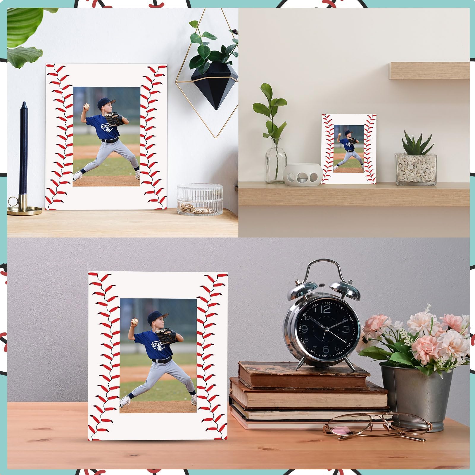 Amazon.com - Denylo pro 2 Pcs Baseball Picture Frame 4x6 Inch