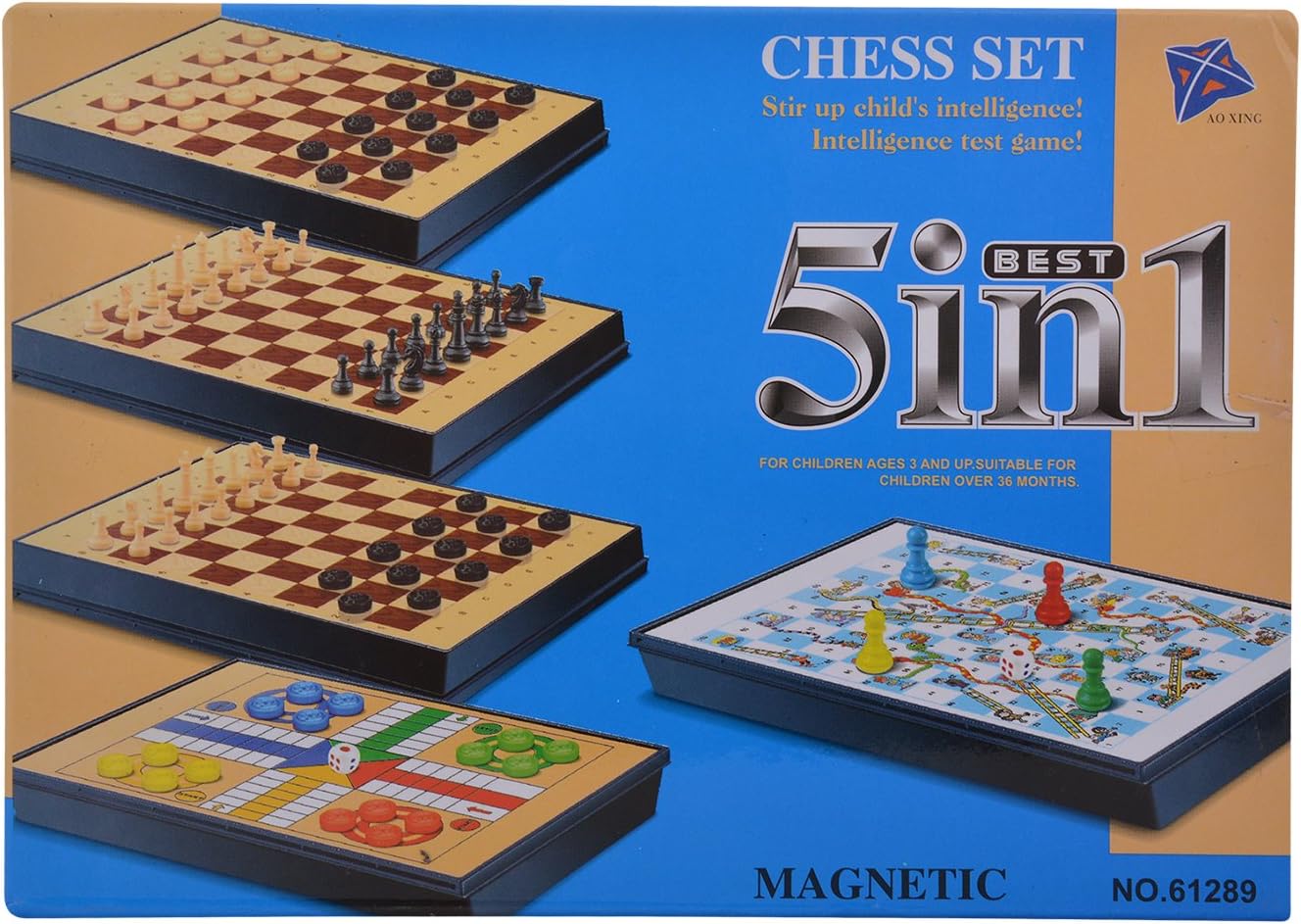 5 in 1 Magnetic Board Game