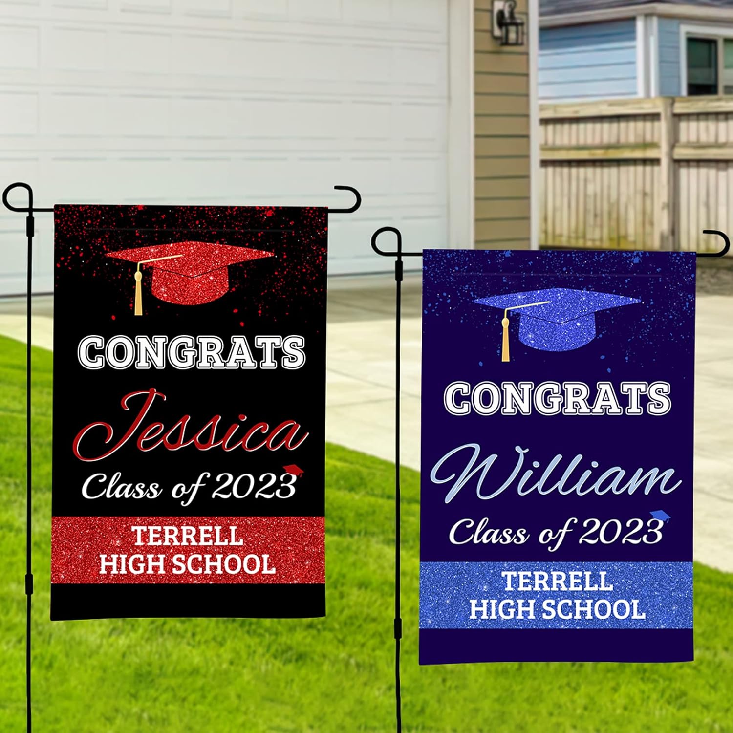 Personalized Graduation Garden Flag Custom Class of 2023