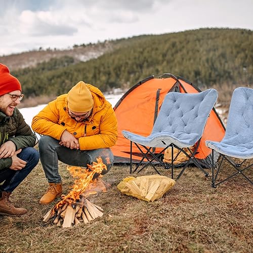 Miniatura 4 de Silla plegable de gran tamaño, silla plegable portátil para camping, playa, picnic, barbacoas, eventos deportivos con bolsa de transporte, sillas de