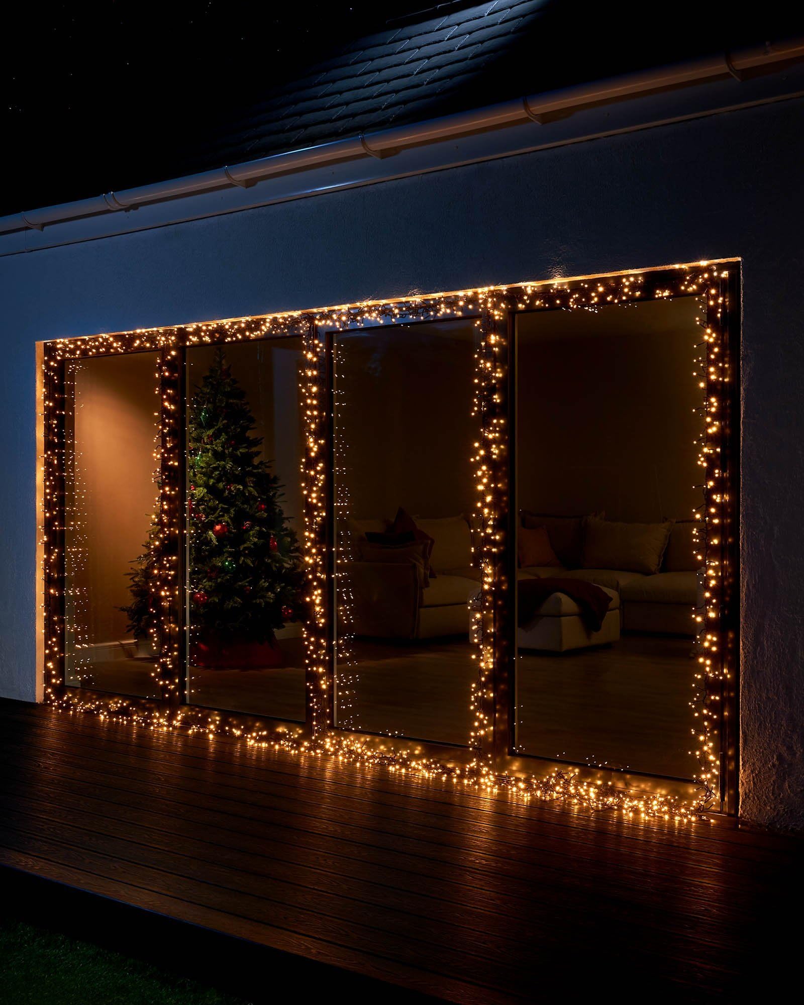 WeRChristmas LED Cluster Lights, Black Cable