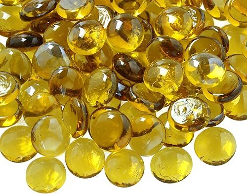 Miniatura 10 de KINGOU Gemas de vidrio plano, mármoles, piedras, cuentas para relleno de jarrón, dispersión de mesa, juegos, 1 libra (0.669-0.748in, aproximadamente