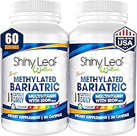 Vista 11 de Shiny Leaf Multivitamínico bariátrico metilado con hierro 45 mg – Cápsula una vez al día, fabricado en Estados Unidos, vitaminas bariátricas