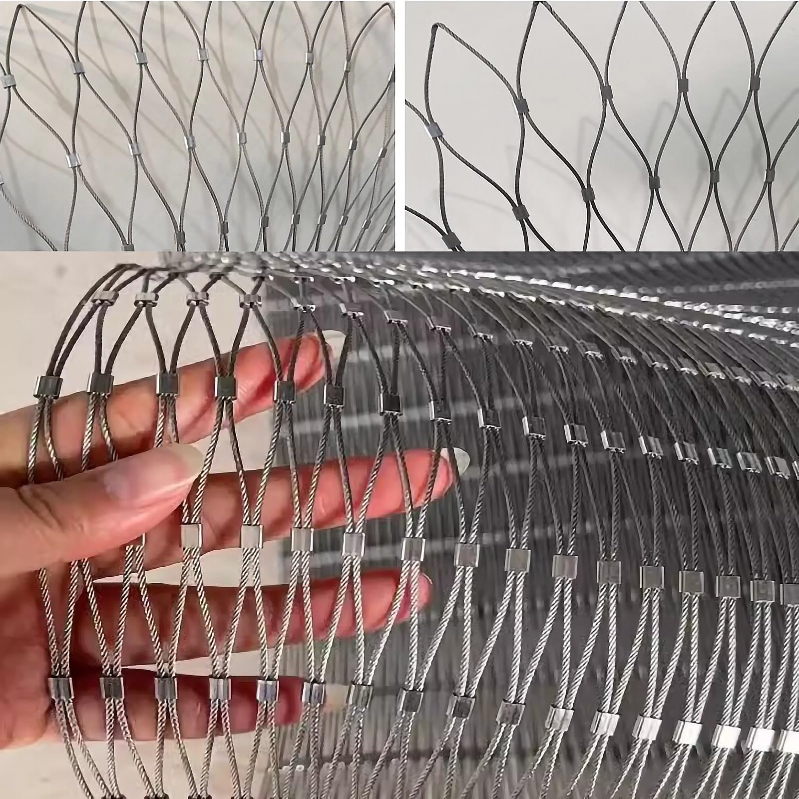 Red De Seguridad Para Balcón - Malla De Acero Inoxidable, Flexible Y Resistente