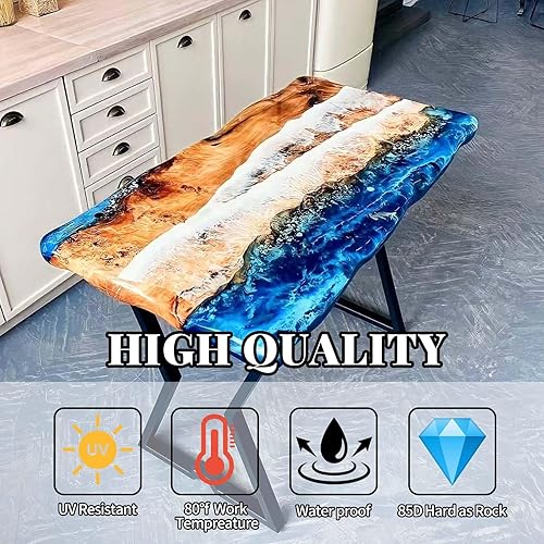 Miniatura 7 de Resina epoxi de vertido profundo, 3 galones, 2 a 4 pulgadas, profundidad de vertido, baja viscosidad, transparente y alto brillo, fundición sin