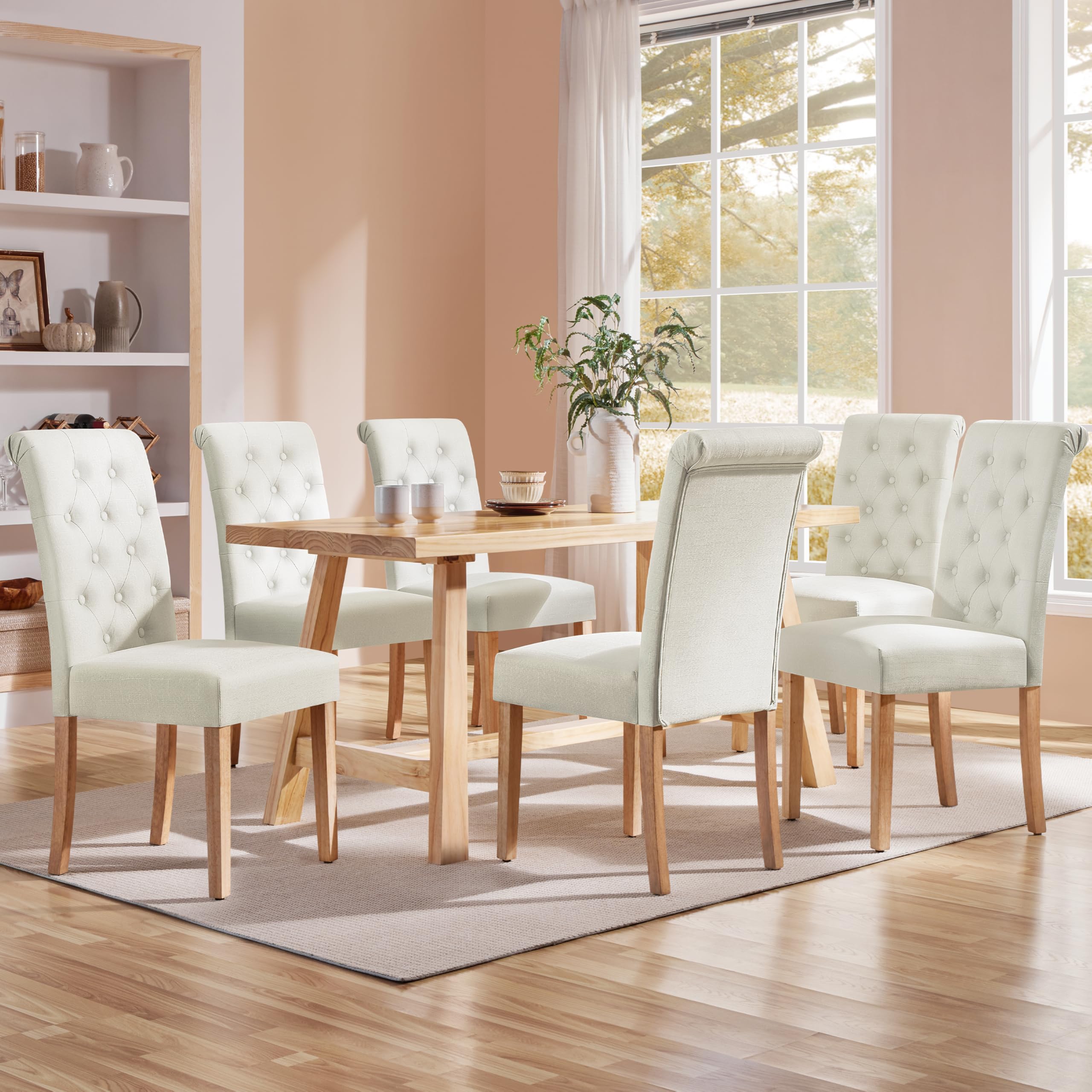 Boucle Accent Chair Yaheetech Dining Chairs Set Of Modern