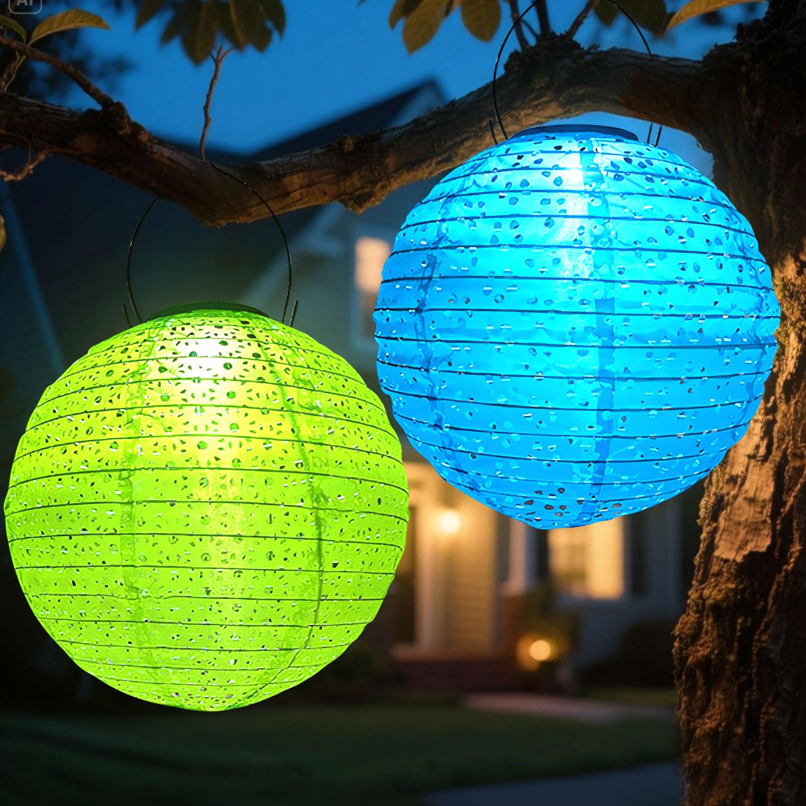 Pack of 3 Lanterns Outdoor Weatherproof | 30 cm Solar Lanterns Outdoor Weatherproof | Lanterns Solar Outdoor | Solar Lights for Outdoor Hanging | Garden Lantern Solar Lantern for Outdoor/Garden