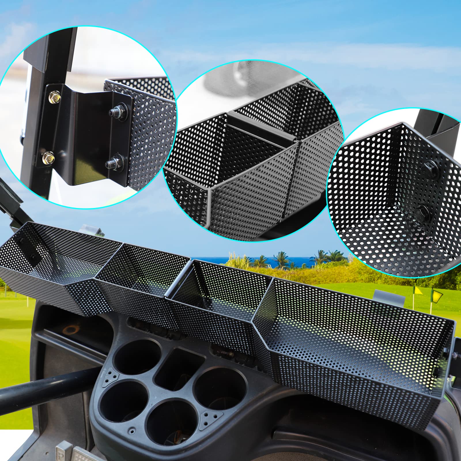 Roykaw Golfwagen-Innenkorb Für Yamaha G29/Drive – 4-Fach-Organizer Für Armaturenbrett, Einfach Montiert