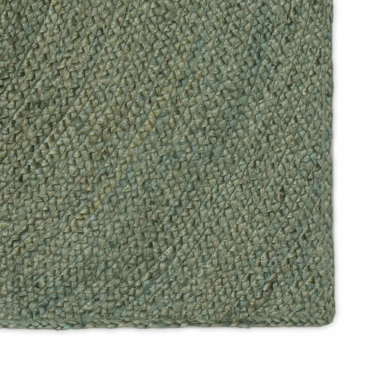 Makastle Tapis Carré Vert Olive 160 x 160 cm en Jute Fait Main pour Intérieur
