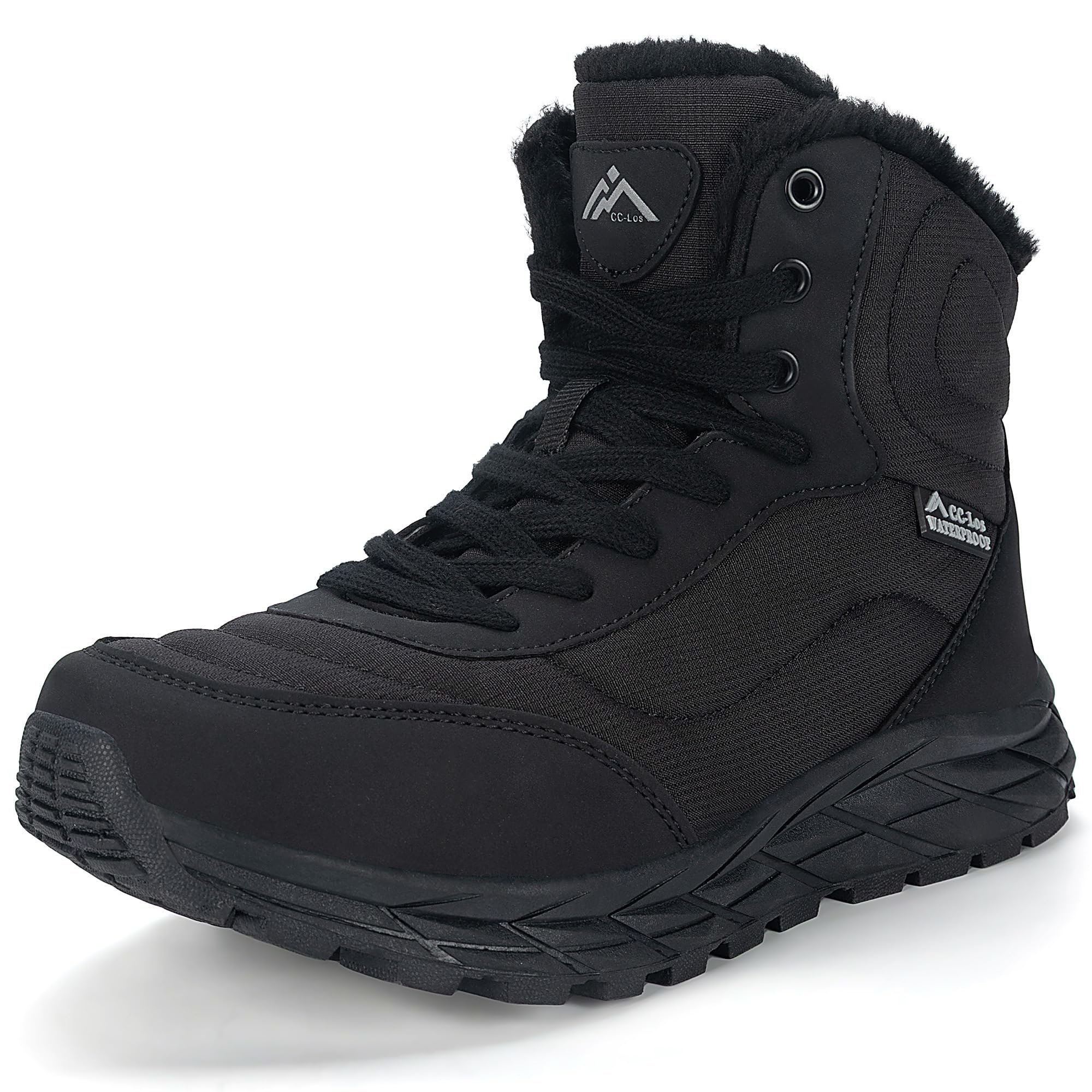 CC-Los Winter Boots for Women Waterproof Snow Boots with Warm Faux Fur Lined Non-Slip Ankle Booties for Outdoor