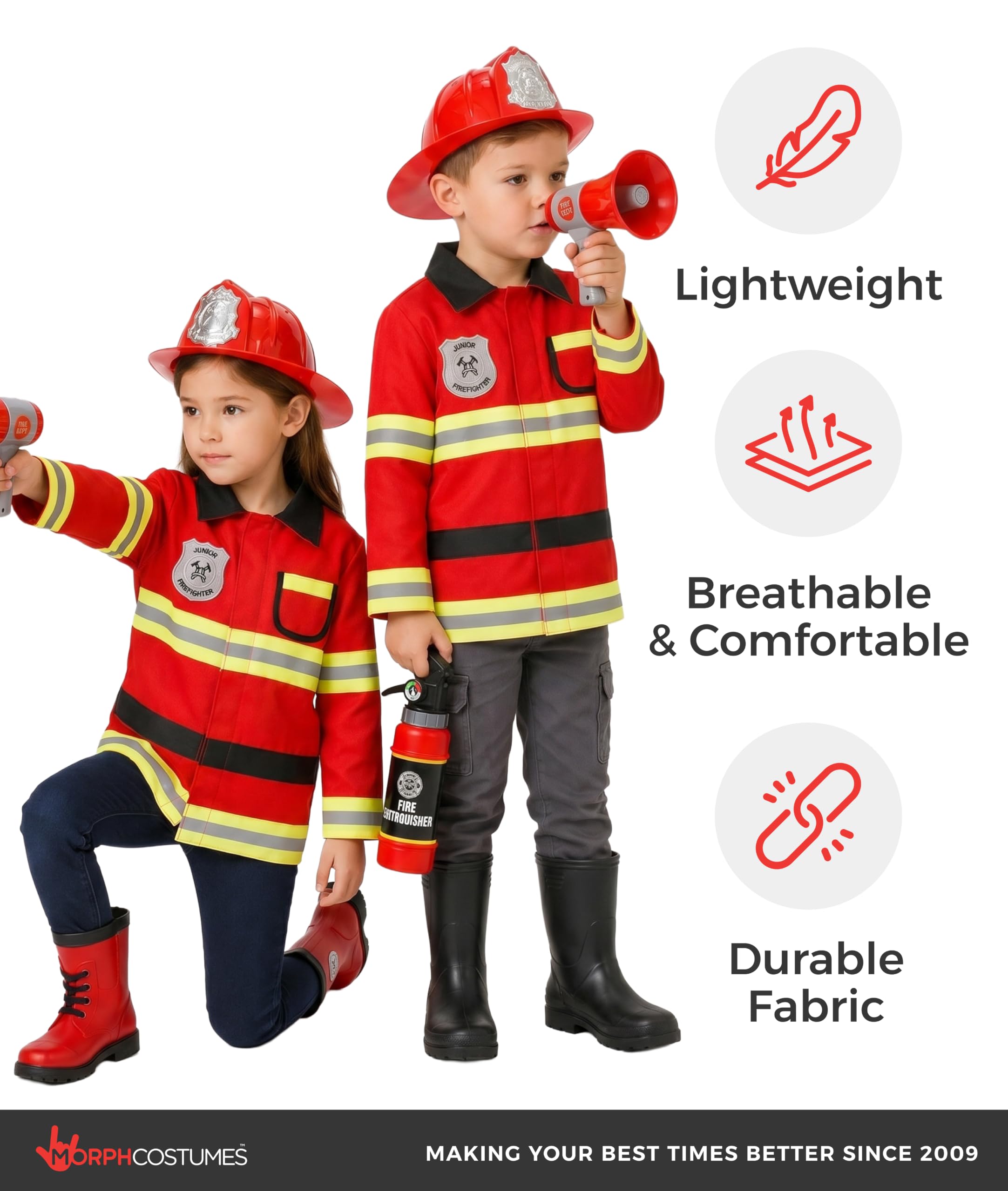 Morph Costume Pompiere Bambino, Costume Halloween Bambino