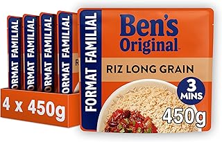BEN'S ORIGINAL Riz Micro-ondable Long grain Format familial 2min - 4x450g